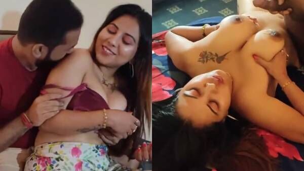 Maal Wife Hardcore Sex Cummed on Boobs Video