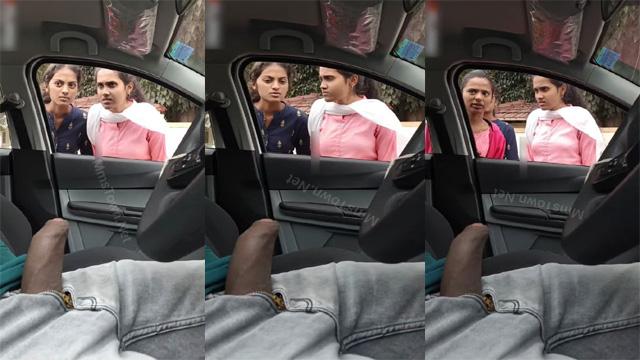 Guy Public Flash Dick College Girls Sitting In Car